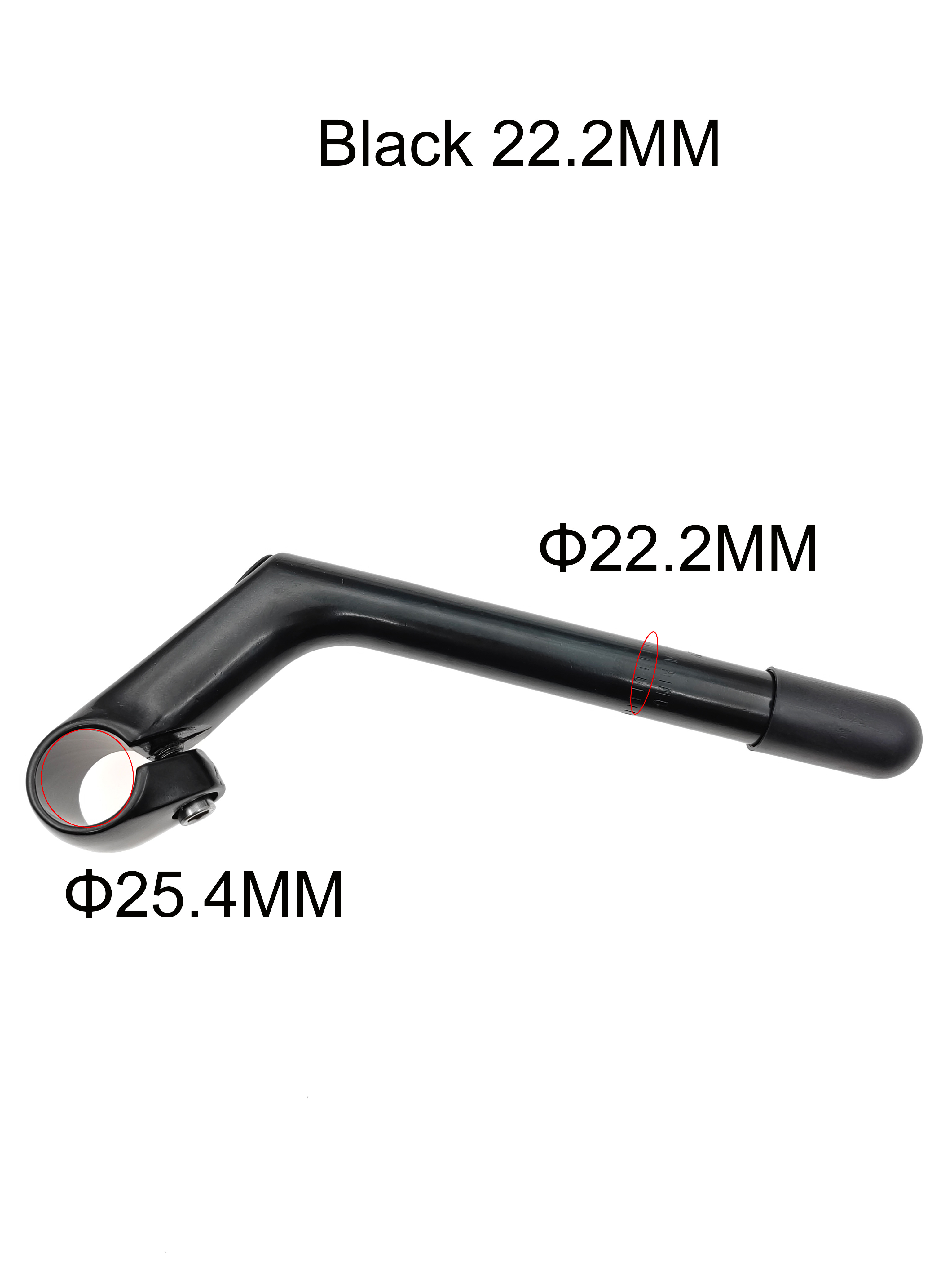 Fietsstuurpen E-bike Aluminium Zwanenhals Stuur 80mm * 25.4mm * 22.2mm * 180L Fietsaccessoires: Rood