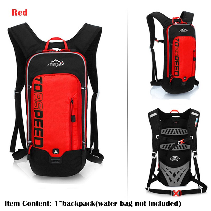 6L Outdoor Running Cycling Backpack,2L Bladder Water Bag Sports Camping Hiking Hydration Backpack,bicycle Backpack No Water Bag: Red(no water bag)
