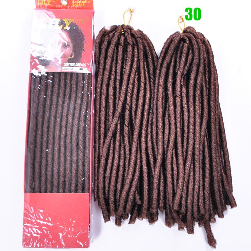 Extensions de mèches au Crochet, 30 racines, 14 pouces, Faux mèches, 12 couleurs, tresses au Crochet: n ° 30