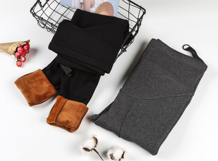 Gravidleggings til gravide klær høst vinter fløyel varm graviditetsbukse bukser pantalon grossesse femmel
