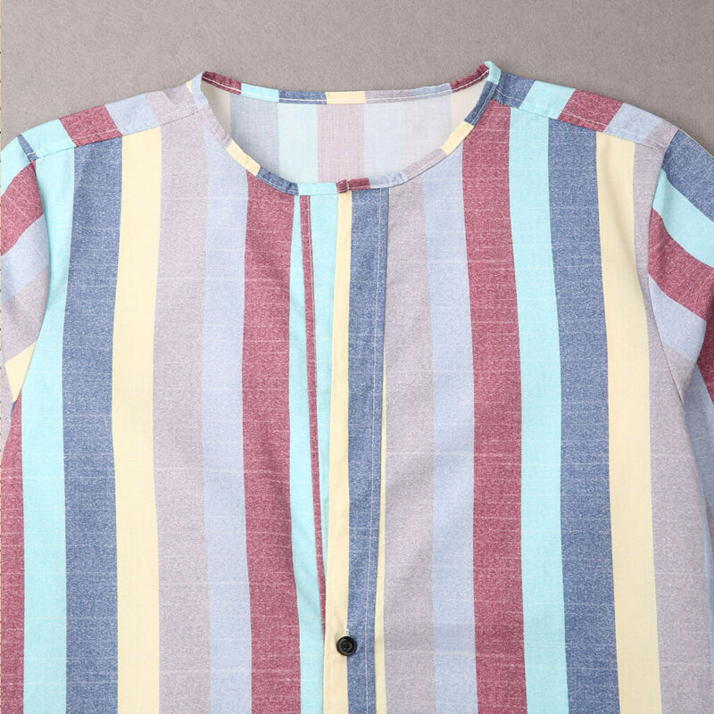 Herre linned v-hals langærmet basic tee t-shirt afslappet toppe bluse