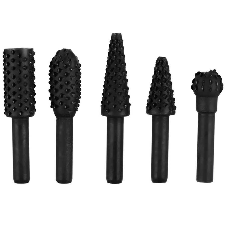 Burrs Wooden Stick Rotating File 5-piece Carbon Steel Turning Tool Set Wood