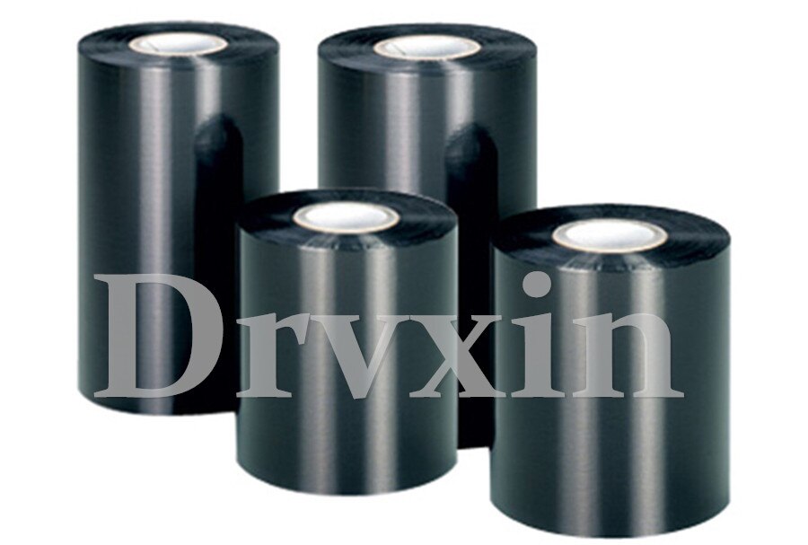 DRVXIN 2 Roll/Lot Thermische Transfer Waslint 70mm X 300m Zwart gecoat papier label printer lint voor Barcode Printer ZT220