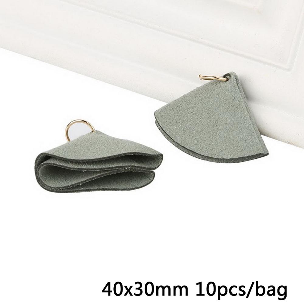 40*30mm veelkleurige mini kwastjes van koreaanse fluwelen clips als decoratie-accessoires voor het maken van sleutelhangers, telefoonhangers en knutselhangers: Lichtgroen