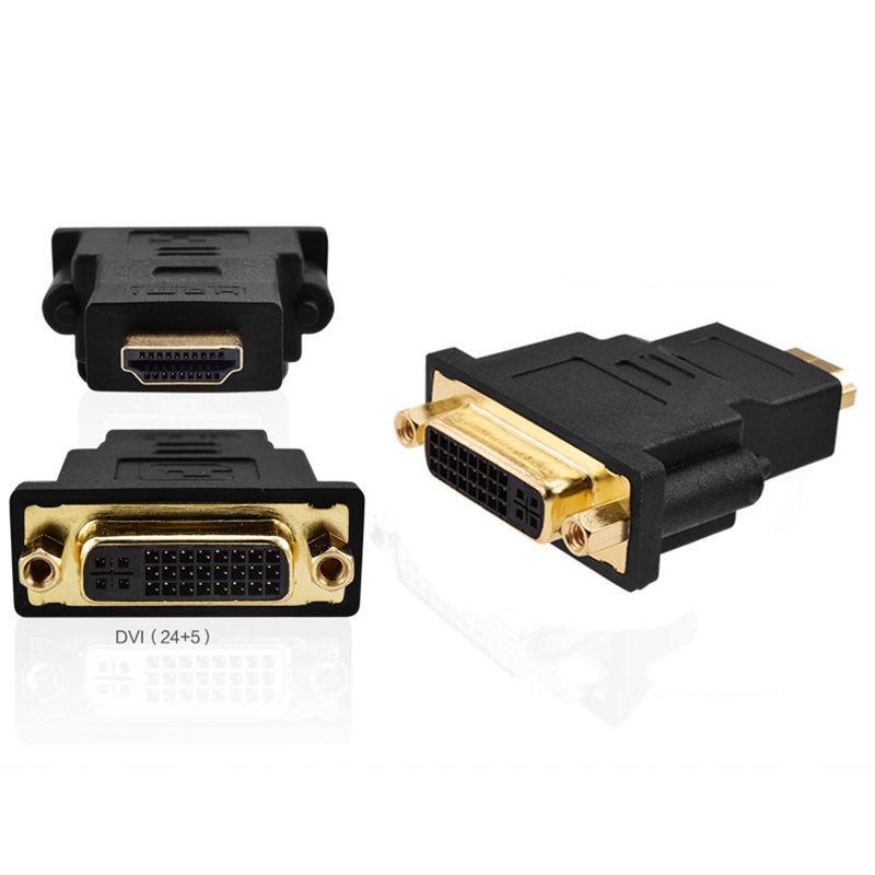 Mini Dual Link DVI i 24+5 Male to a HDMI Male Adapter Cable DVI-i Connector Splitter Converter Jack Wire Cord for HDTV PC