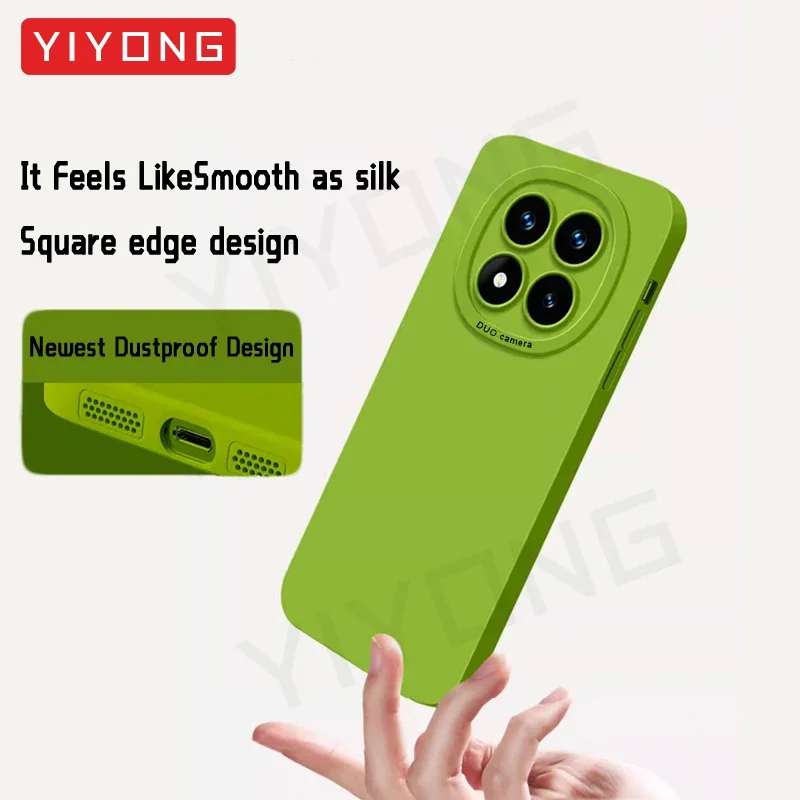 Para Redmi Note14 Pro YIYONG Original cubierta suave de silicona líquida para Xiaomi Redmi Note 14 13 Pro Plus Xiomi Note13 5G funda de teléfono