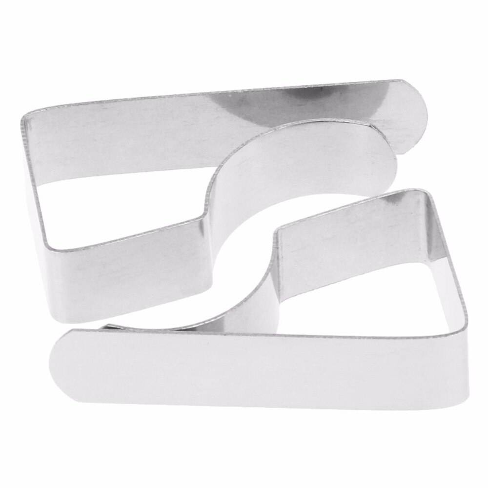 4 stk rustfritt stål duk duk clips klemmeholder for fest bryllup