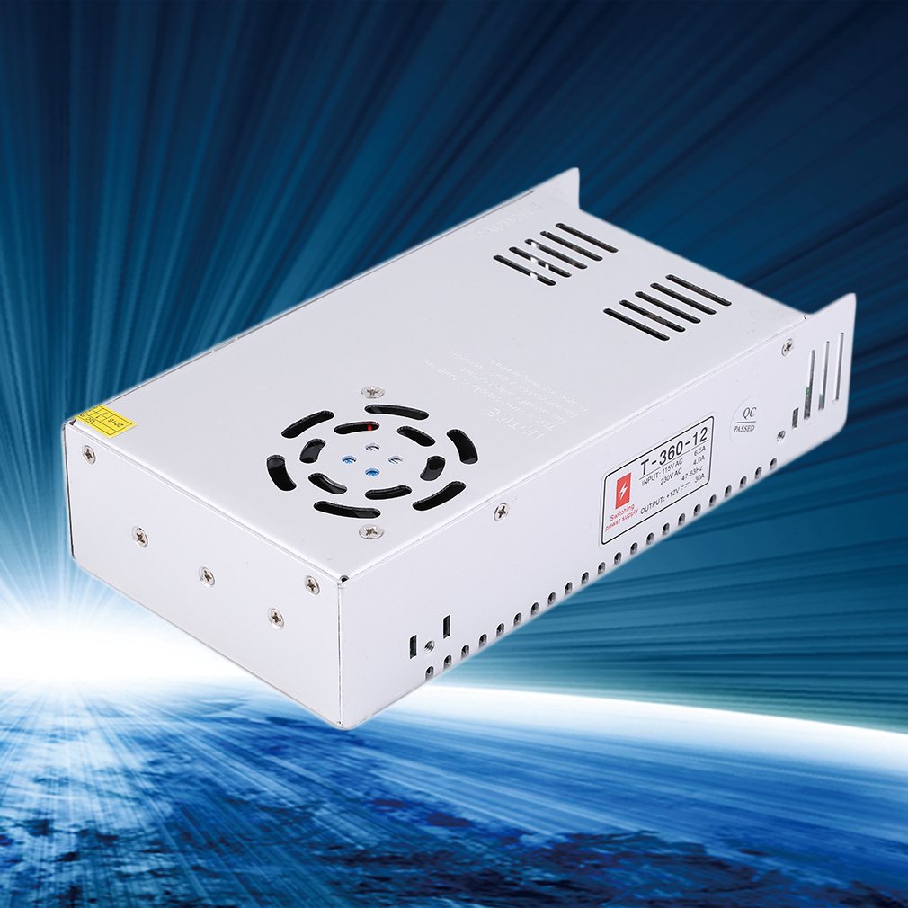 Regulated Switching Power Supply Transformer 115/230V AC for LED Strip Light Lighting 12V 30A 360W