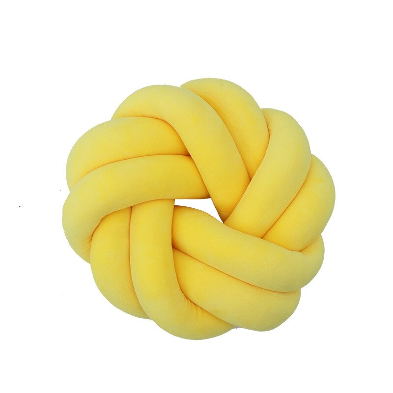 Almohada con nudos para decoración del hogar, cojín trasero hecho a mano de 30CM, suave, de felpa, para sofá y cama: 4