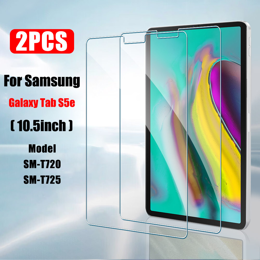Protector de pantalla de vidrio templado para Samsung Galaxy Tab S6 Lite, S7 Fe Plus, S8 Ultra, A7 Lite, A8, S4, S5e, 2 unidades: Oro