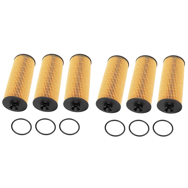 6Pcs Oil Filter 68079744 Fits for Jeep Grand Cherokee Wrangler Engine Oil Filter