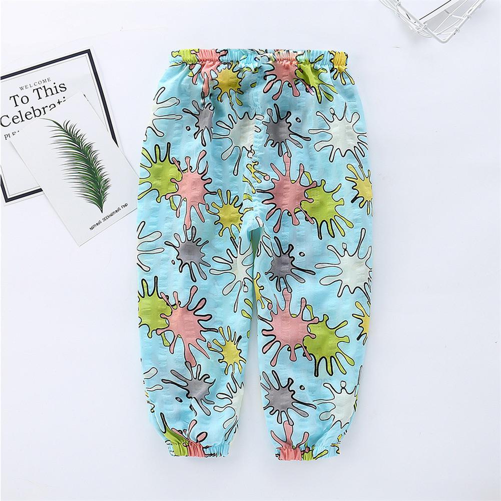 DishyKooker niños Mosquito Control pantalones de algodón para chicos de verano de las niñas de impresión pantalones sueltos Ramdom
