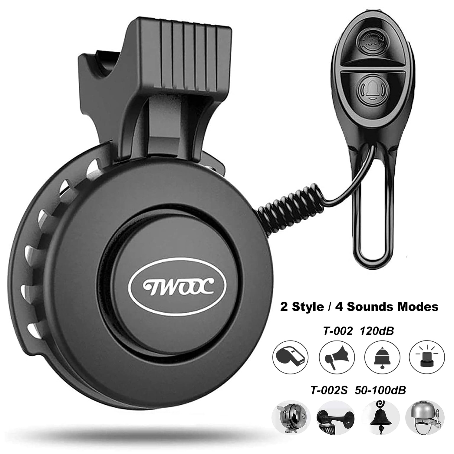 Altavoz con carga USB para bicicleta, Mini bocina eléctrica para bicicleta, 4 modos, accesorios para bicicleta eléctrica, Scooter, MTB