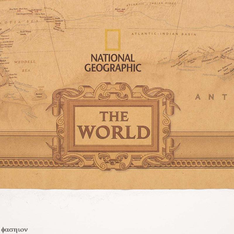 Vintage World Map Antique Poster Wall Chart Retro ... – Vicedeal
