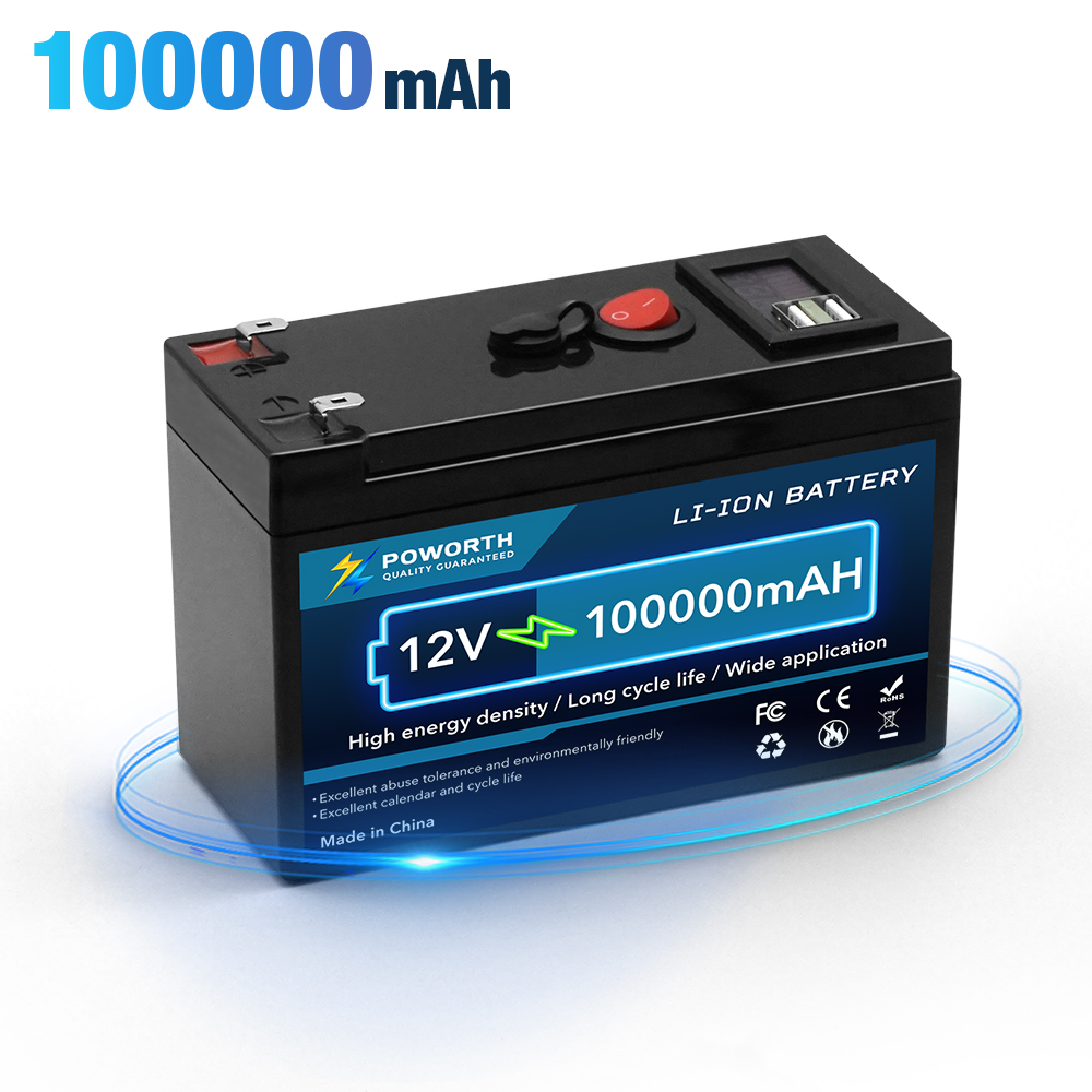 12v x 150ah litiumbatteri med inbyggd bms, lämplig för förvaring av husbil, off-grid-system, solenergisystem för marinbruk: Himmelsblå