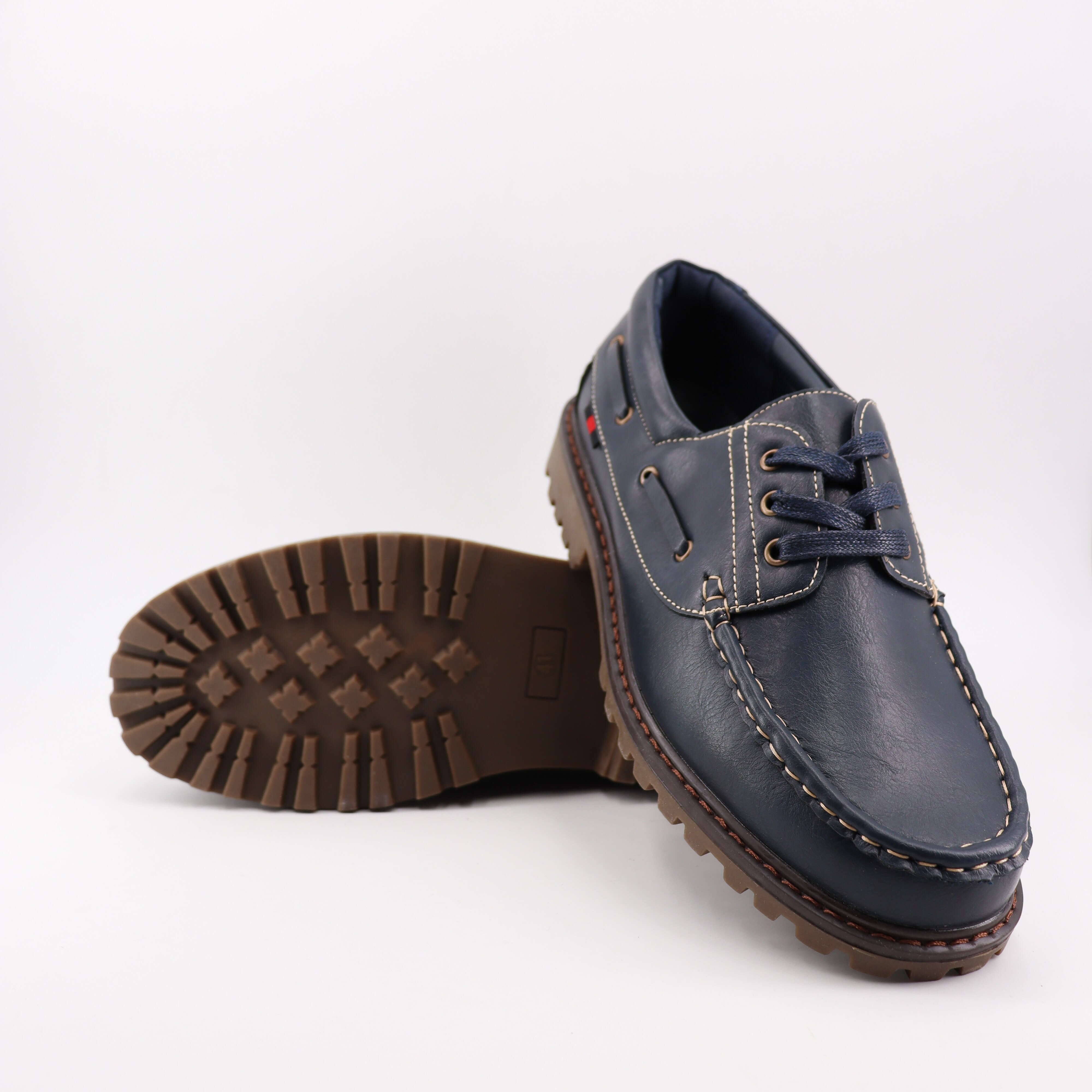 Hemera Studios nauticos hombre zapatos clasicos hombre PU mocasines cómodos casuales liso piel vegano con cordones multicor