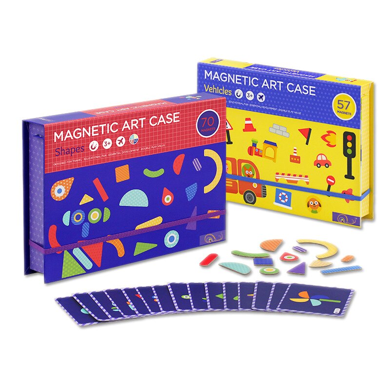 3D Magnetische Puzzel Speelgoed Cartoon Dieren Verkeer Puzzels Tangram Kids Educatief Speelgoed Voor Kinderen Kerstcadeaus Speelgoed