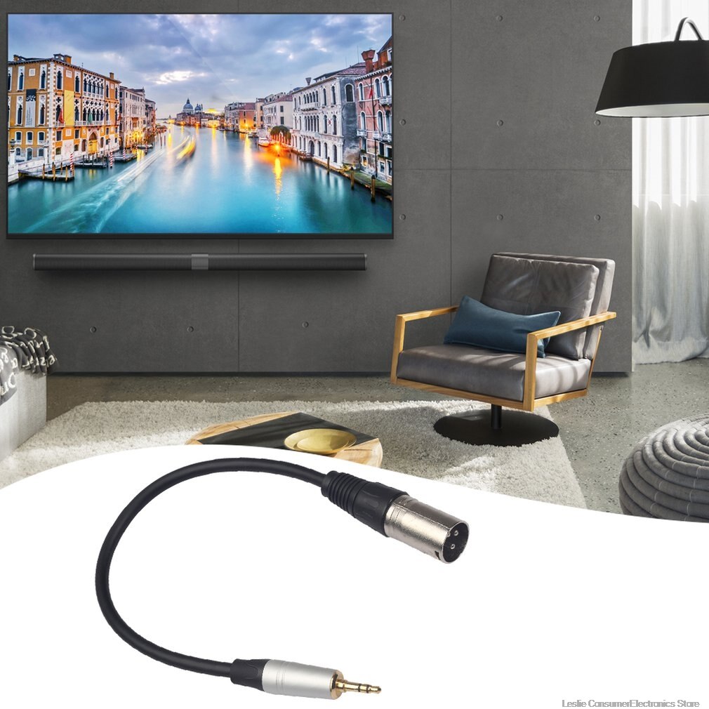 0.3M Xlr 3-Pin Male To 3.5Mm Stereo Plug Shielded Microphone Microphone Cable Trs Cable Jack 3.5 Male To Male 52923A