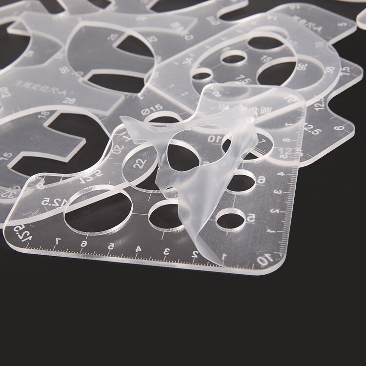 Positioning Ruler Manual DIY Leather Tool Acrylic Mold Belt Sword Tail Square Tail Rounded Foot Belt