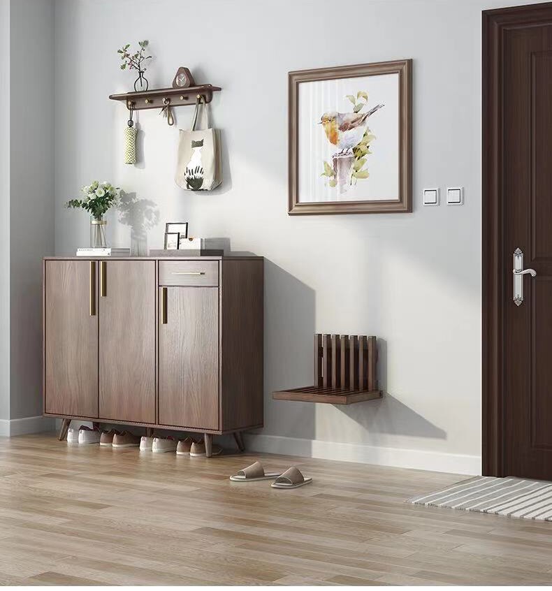 Verborgen Muur Opknoping Ultra Dunne Klapstoel Veranda Stoel Schoen Veranderende Muur Gemonteerde Vouwen Badkamer Kruk