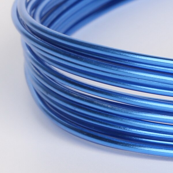 New Arrival różne kolory 5m 15gauge (1.5mm) drut aluminiowy miękki metal florystyka drutu, dla DIY ocena biżuteria i Craft Making: Blue