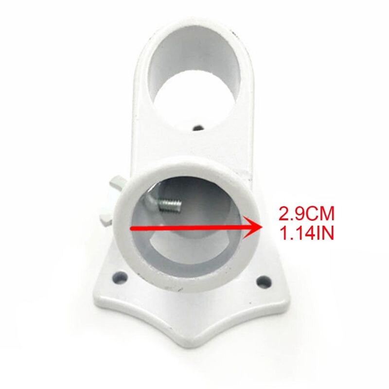 Einstellbare Fahnenstangen Halterung Weiß - Metall Wandhalter Für Fahnenmasten