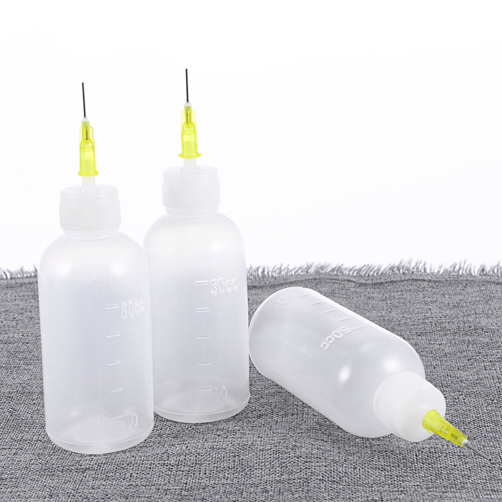 6 Stuks Lege Lijm Fles Met Naald Precisie Tip Applicator Fles Voor Papier Quilling Diy Craft Naald Squeeze Fles