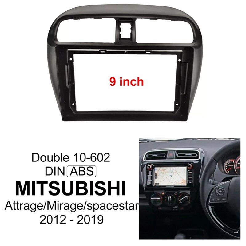 Kit écran 9 pouces de l&#39;autoradio Fascia, pour MITSUBISHI Mirage Space Star: Default Title