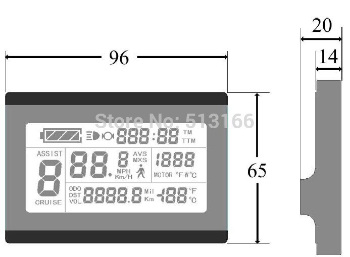Bafang Display 36V 48V Intelligent KT LCD3 Panel For 8fun Mid Motor Kit Electric Bike Conversion Parts KT Controller