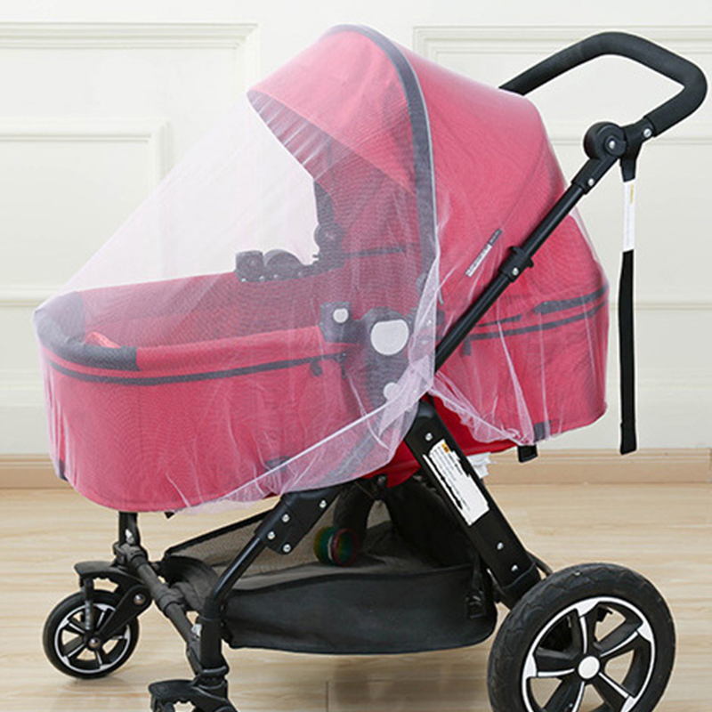 Mosquiteiro para carrinho de bebê, rede de proteção de malha, cobertura completa, mosquiteiro, diâmetro 150cm: BRANCO
