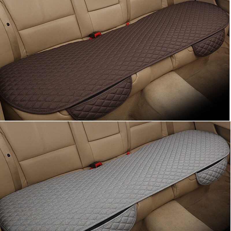 KANGLIDA Flax Car Seat Cover Protector Front Rear Seat Back Cushion Pad Mat with Backrest for Auto Automotive interior Truck Suv