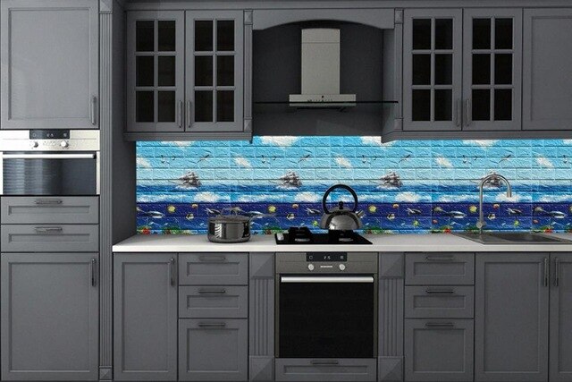 Oceaan 3D Zelfklevende Folie Panel 442621797