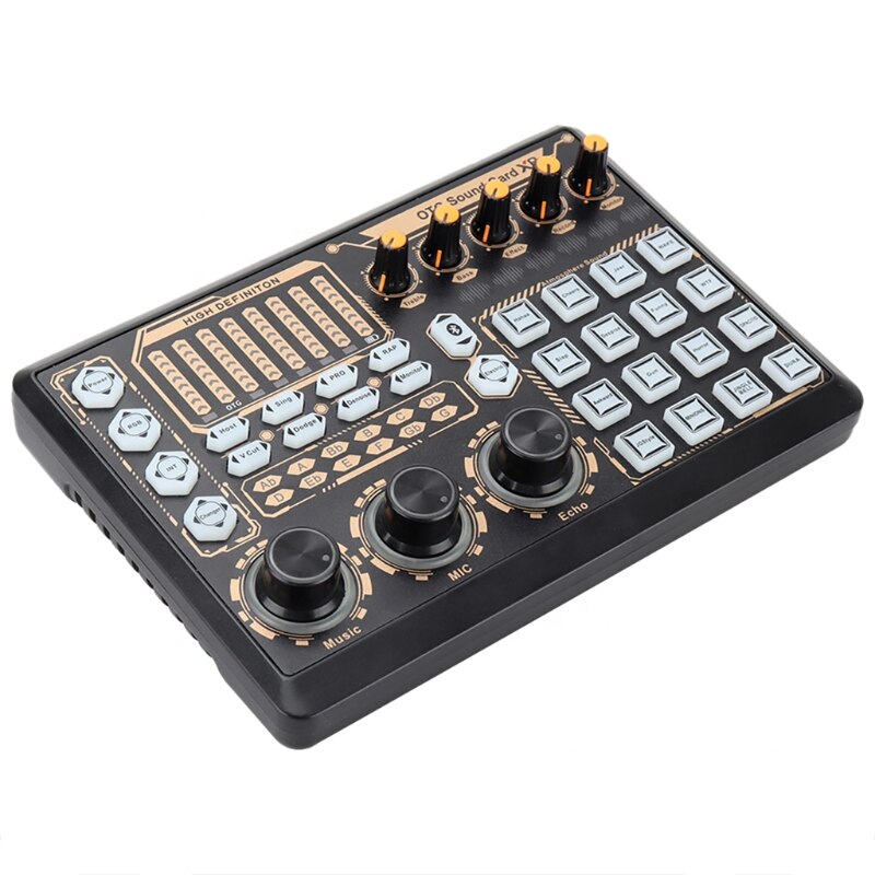 1Set Leef Microfoon Geluidskaart Mixer Sound Board Usb Externe Unpowered Opname 16 Soorten Sfeer Geluiden