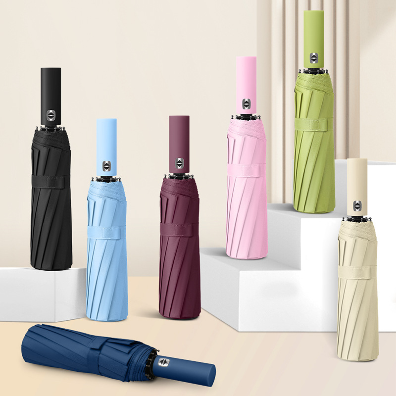 Ombrello automatico Xiaomi 24 Bone tinta unita leggero pieghevole parasole esterno di grande formato protezione UV ombrello automatico