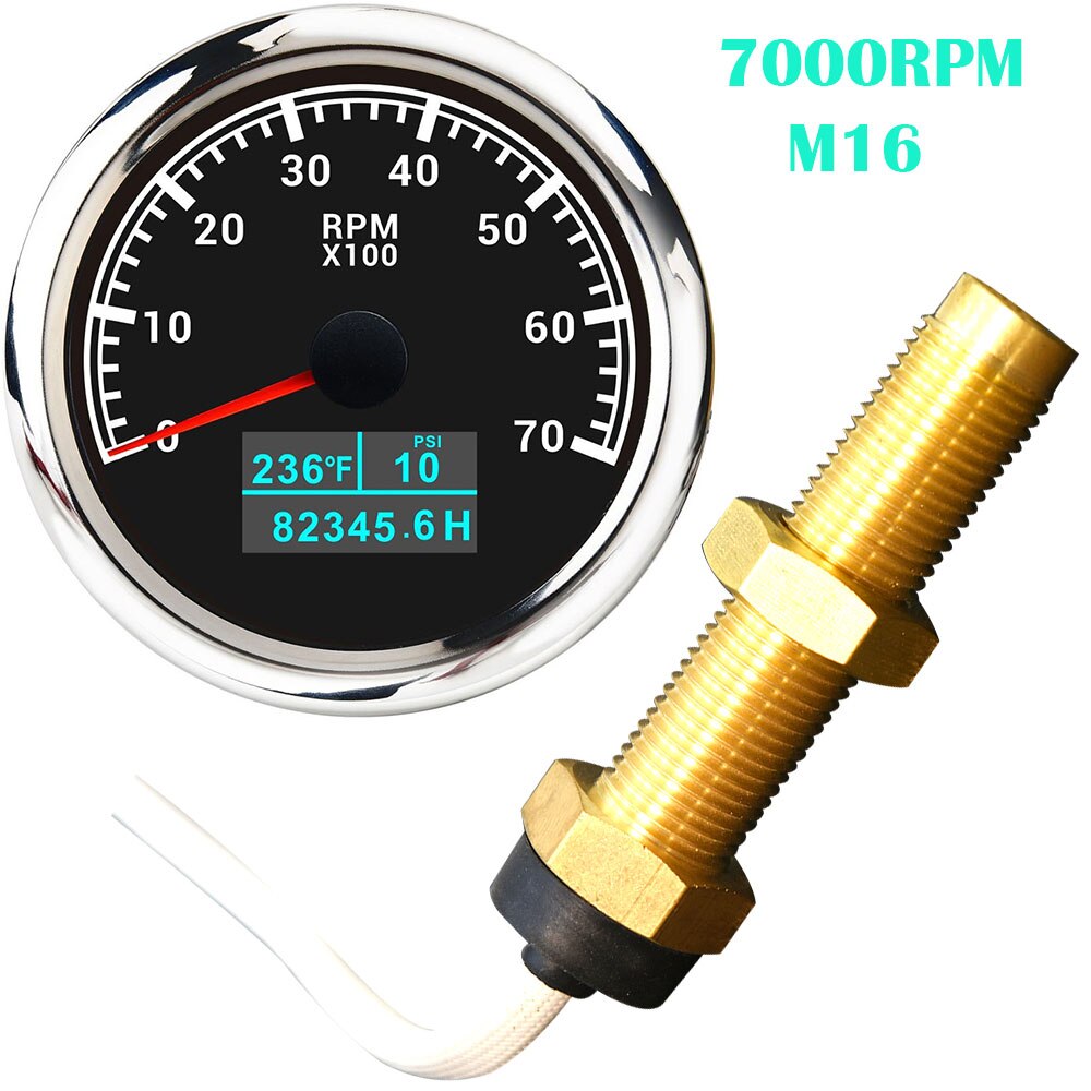 ELING GPS Tachometer 110mm - 0-120 Km/h Mit Drehzahlmesser Für Boote