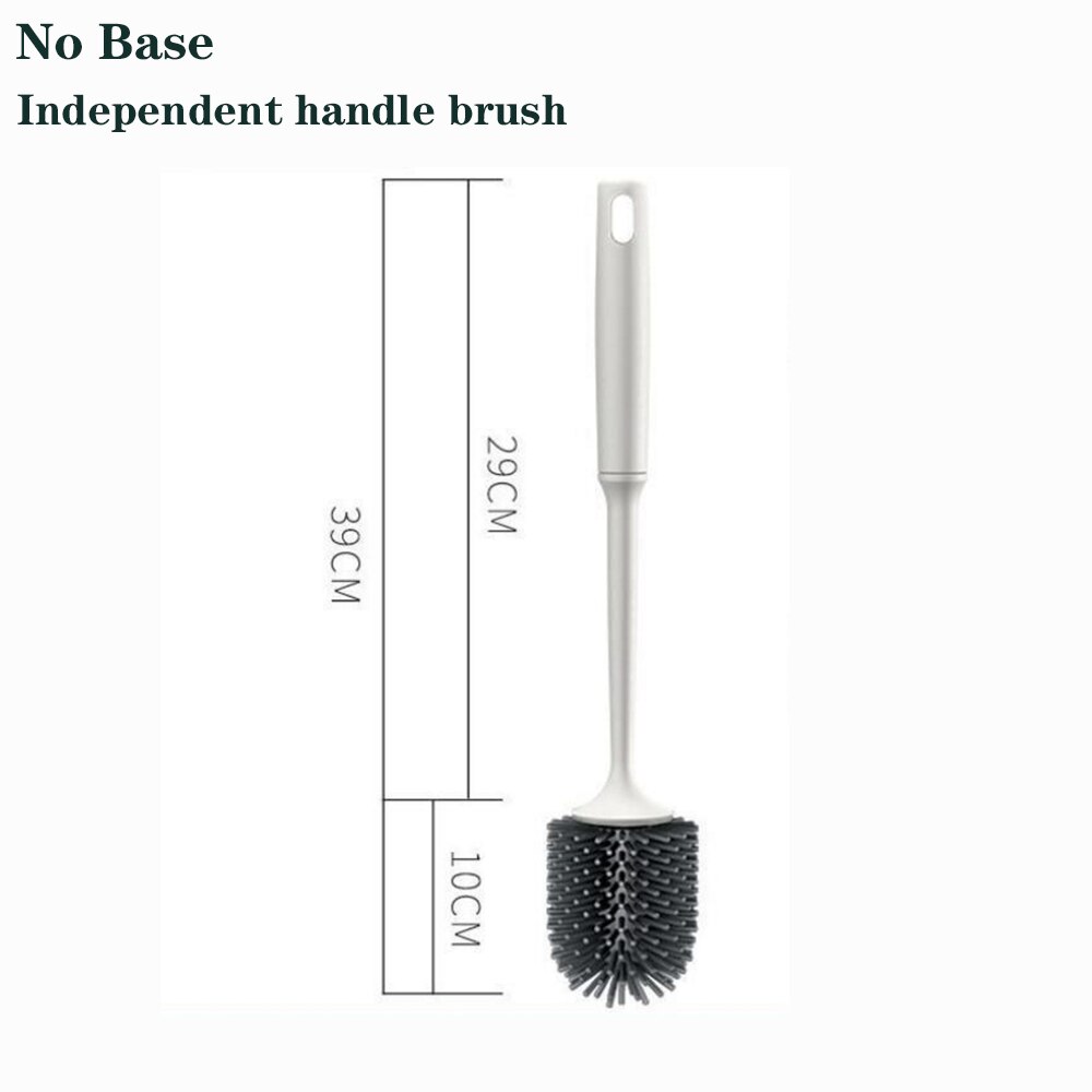 Rubber head frame cleaning brush for bathroom wall-mounted household floor cleaning bathroom accessories toilet brush: handle brush