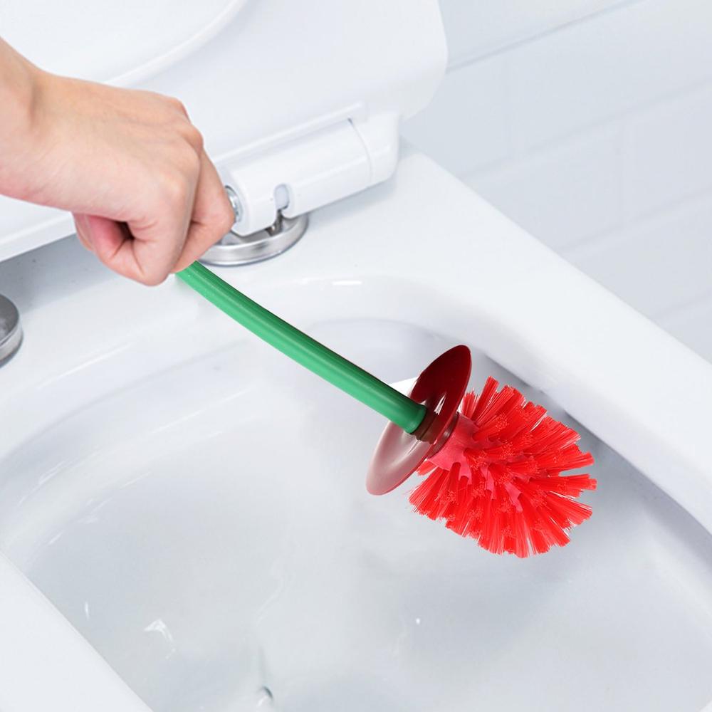 Lovely Cherry Shape Lavatory Brush Toilet Brush & Holder Set Clean Soft Brush Fibers Require Gentle Brush Set