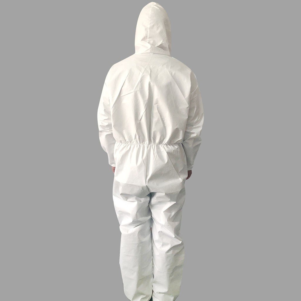 Disposable Protection Gown Dust Spray Suit Siamese Non-woven Dust-proof Anti Splash Clothing Safely Clothes In Stock#E30