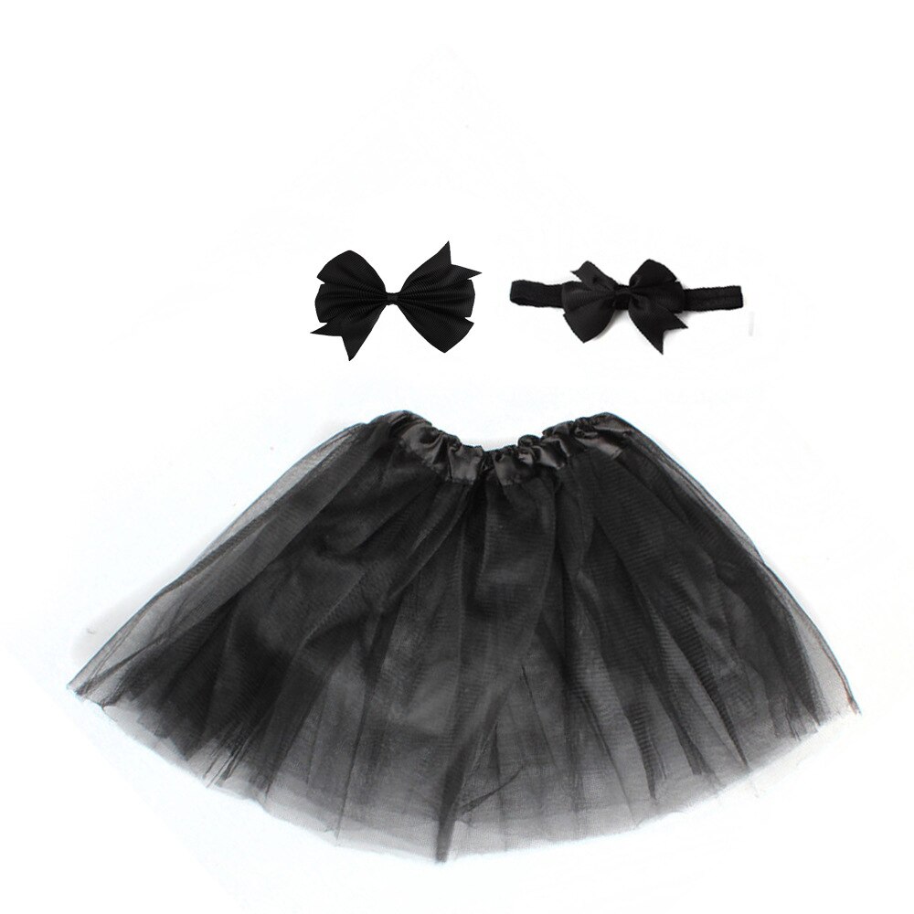 Neue freundlicher bogen Baby haar zubehör haar Clip Süssigkeit farbe Baby pettiskirt freundlicher Felsen haar Band einstellen: Schwarz