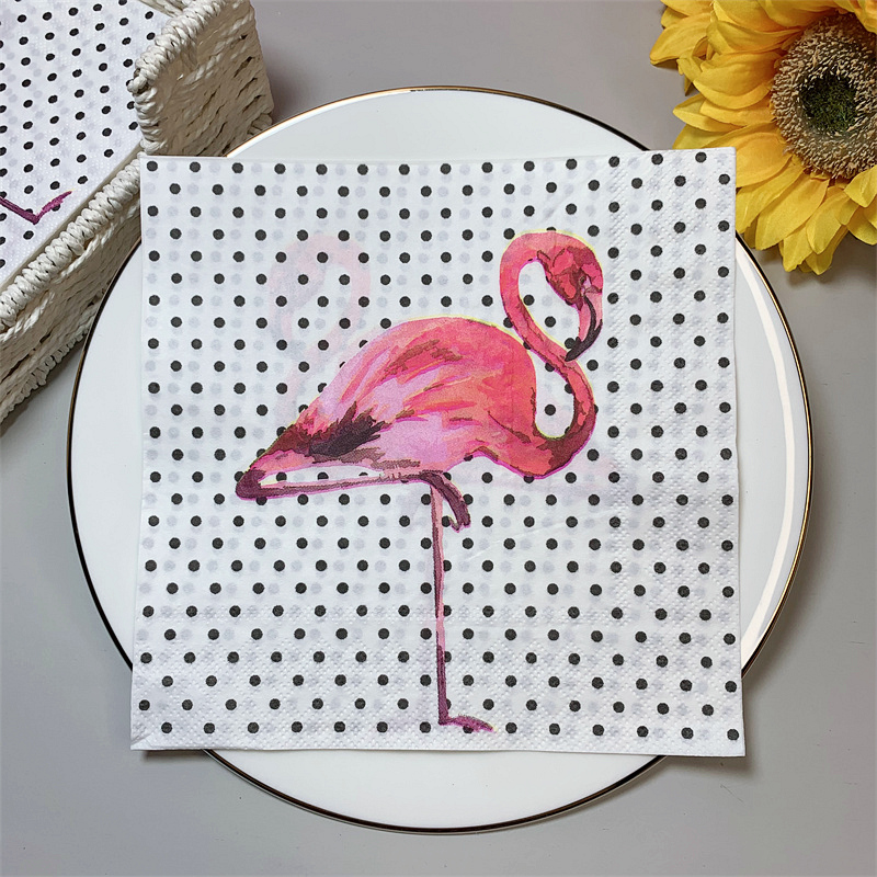 20 Stks/pak Flamingo Tafel Decoupage Papier Servetten Zomer Servet Papieren Tissue Voor Wedding Party Supplies: C