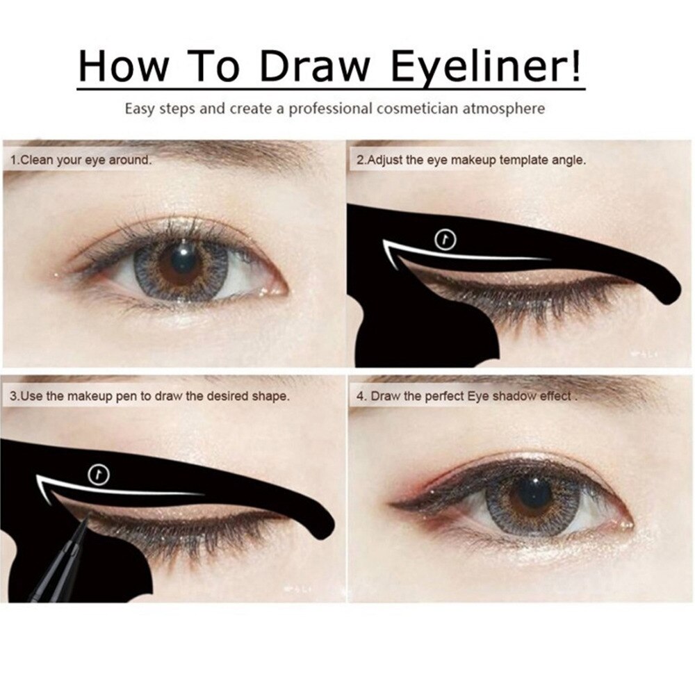 Chat eyeliner carte chat oeil carte multifonctionnel yeux maquillage modèle ombre à paupières eyeliner outils de maquillage
