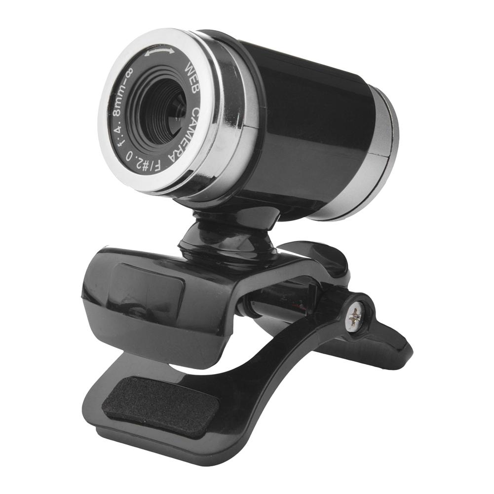 Web Camera Mini HD USB Webcam Video Call Camera Computer Built-in Sound-absorbing Microphone For PC Laptop Video Recording: Silver