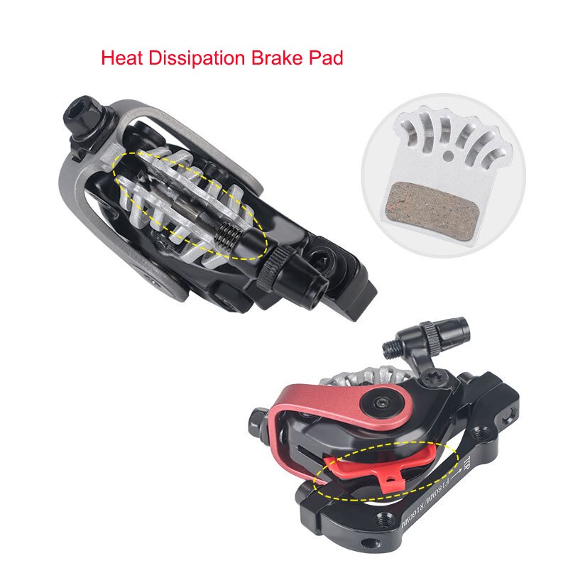 TOOPRE-freno de disco mecánico para bicicleta, pinza de doble pistón, aleación de aluminio, disipación de calor, frenos bilaterales