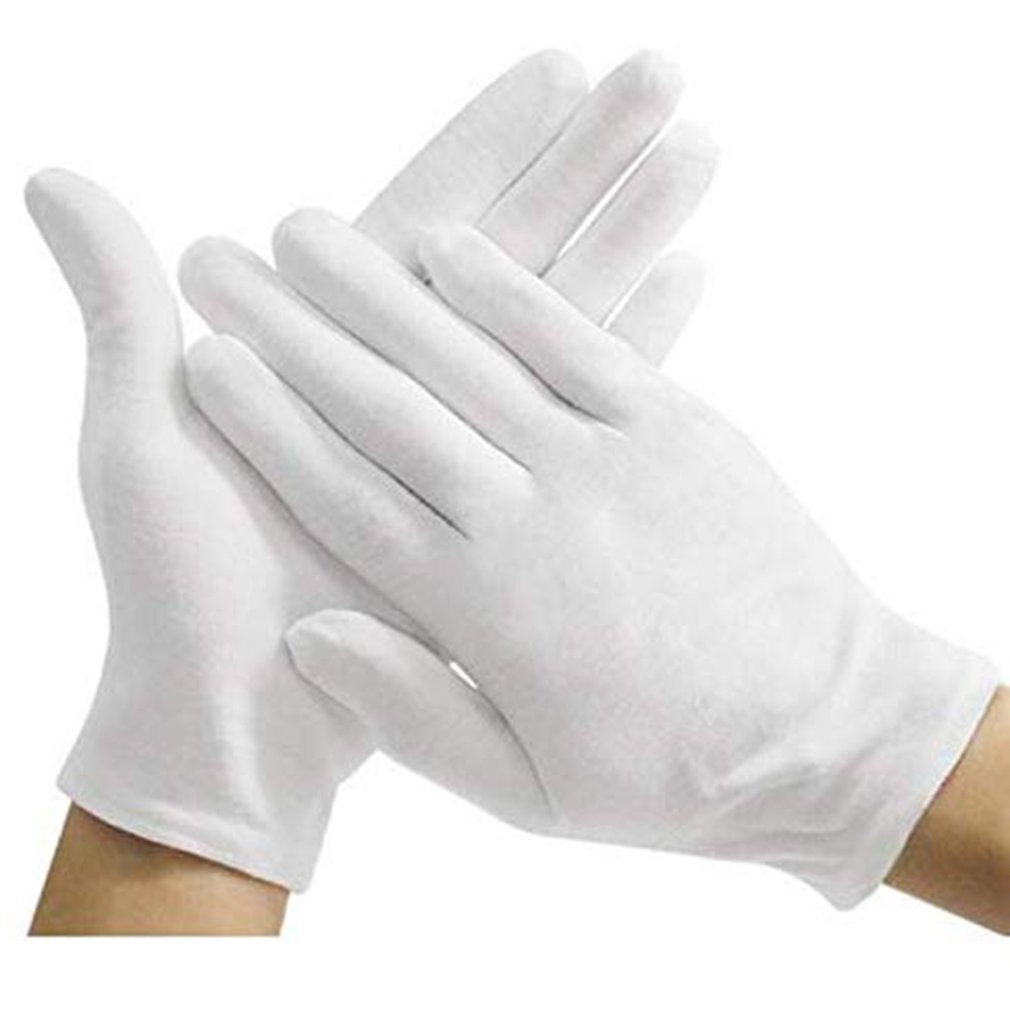 Anti-Zweet Witte Katoenen Handschoenen In De Dikke 12 Pairs Van Een Geladen 607 # Industriële Dikke Katoenen Handschoenen