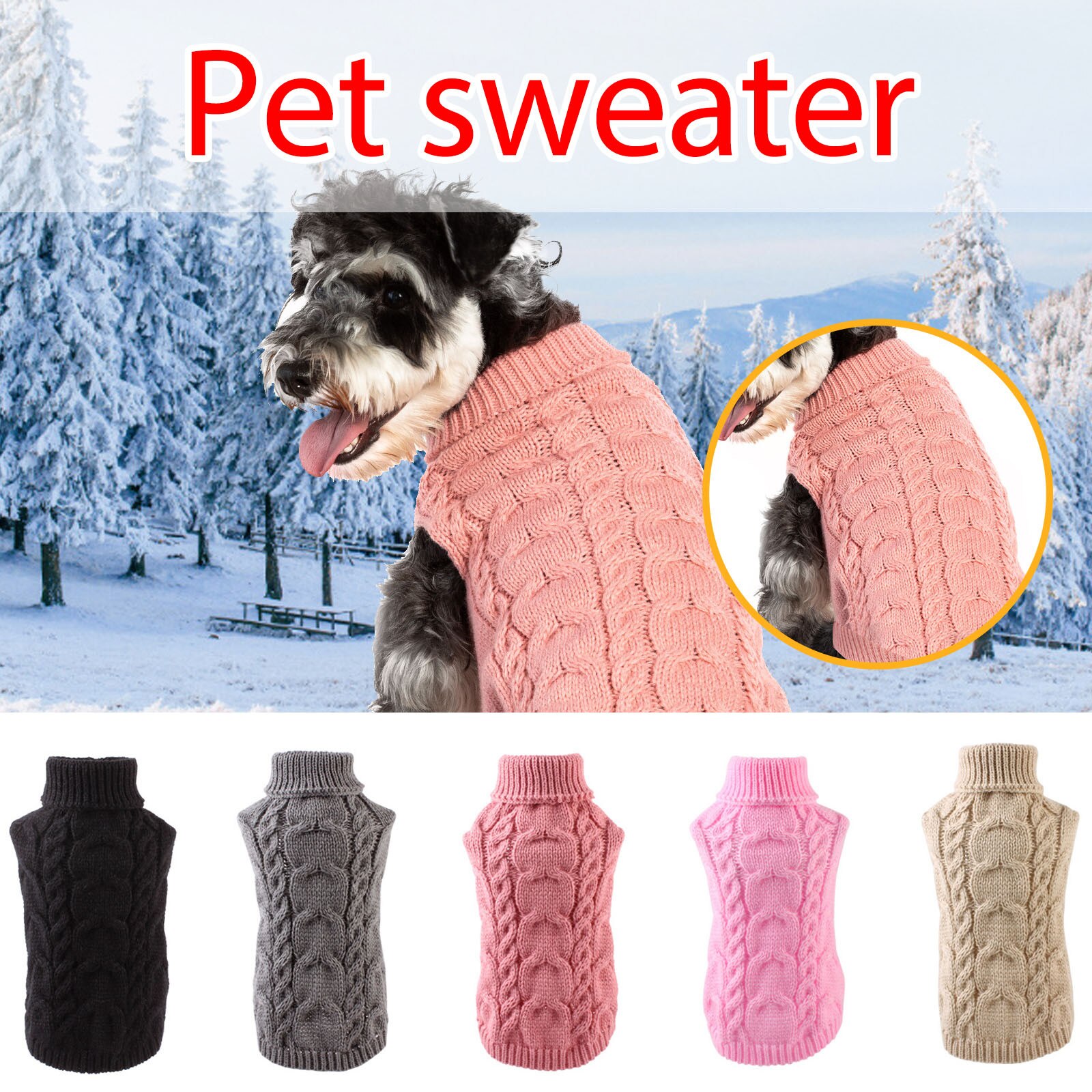Dog Clothes Winter Warm Coat Classic Sweater Soft Costume Fleece Sweater Outfit For Small Dogs Chihuahua Jacket Coat Clothing