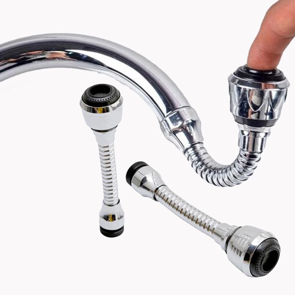 360 Degree Swivel Tap Aerator Sink Mixer Faucet Nozzle Dual Spray ABS Plastic Sprayer Faucet Nozzle Kitchen Tool
