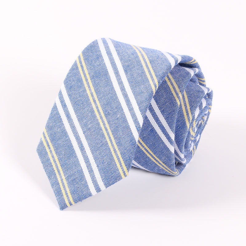 18 kleuren Mode 6.5 CM Breedte Katoen Tie Brand Gestreepte Plaid Stropdassen Voor Mannen Bruidegom Dassen Party Zakelijke Accessoires stropdas