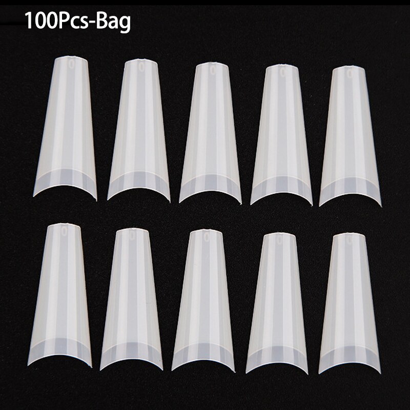 Faux ongles en forme de cercueil français, 500/100//acrylique/Gel UV, pour extensions d'ongles: natural 100pcs-bag