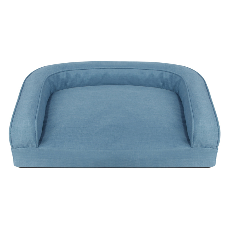 Linnen Doek Kennel Herfst Winter Warme Hond Nest Voor Honden Katten Verwijderbare Wasbare Huisdier Slapen Slaapbank Katten Nest hond Matras: Blauw / L