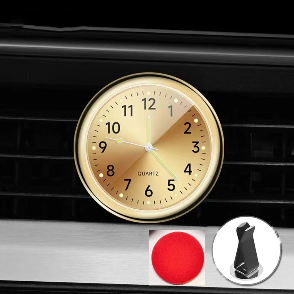 Mini-Uhr Auto Quarzuhr Mini elektronische Uhr wasserdicht Fahrrad Motorrad Uhr Auto Auto Uhr Armaturen brett Uhr im Auto: Blau